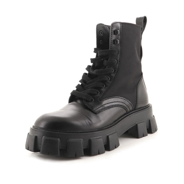 Prada Monolith Combat Boots Leather and Nylon