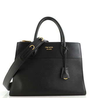 Prada Paradigme Tote Saffiano with City Calf Mini