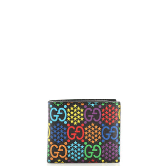Gucci Bifold Wallet Psychedelic Print GG Coated Canvas