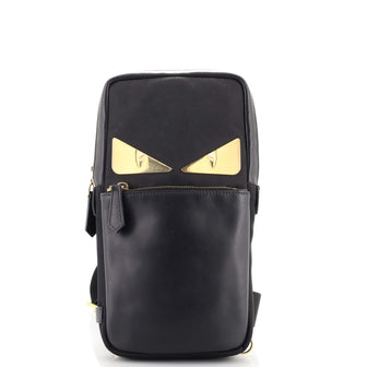 Fendi Monster Sling Bag Nylon and Leather Medium