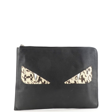 Fendi Monster Pouch Leather with Python Medium