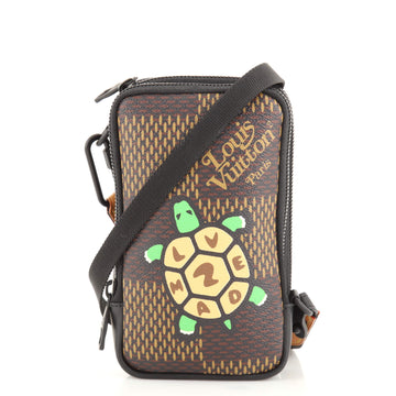 Louis Vuitton Nigo Double Phone Pouch Limited Edition Printed Giant Damier