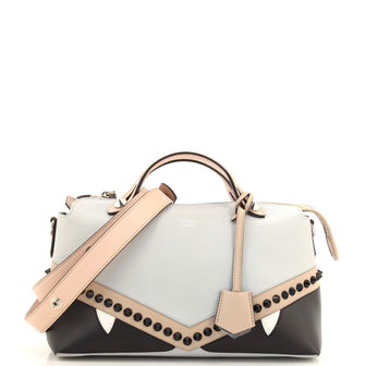 Fendi Monster By The Way Satchel Studded Leather Small
