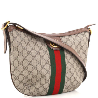Gucci Ophidia Half Moon Hobo GG Coated Canvas Small