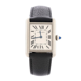 Cartier Must de Cartier Tank Quartz Watch Stainless Steel and Leather 25