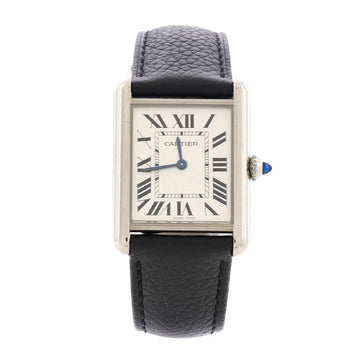 Cartier Must de Cartier Tank Quartz Watch Stainless Steel and Leather 25