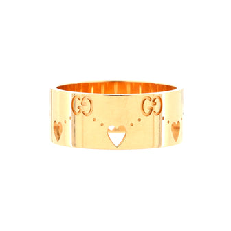 Gucci Icon Heart Band Ring 18K Rose Gold 9mm