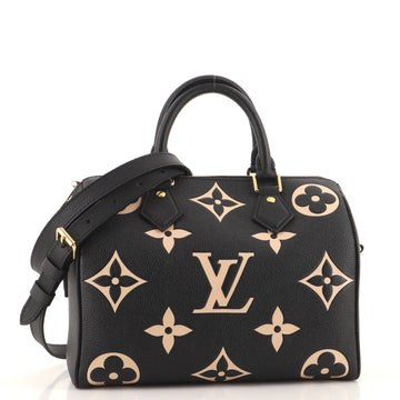 Louis Vuitton Speedy Bandouliere Bag Bicolor Monogram Empreinte Giant 25