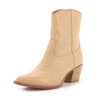 Valentino Garavani Women's Texan Cowboy Ankle Boots Leather