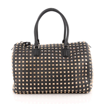 Valentino Rockstud Duffle Full Studded Leather Medium Black
