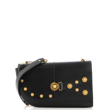 Versace Tribute Medallion Chain Flap Bag Leather Medium
