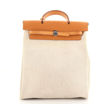 Hermes Herbag A Dos Backpack Toile