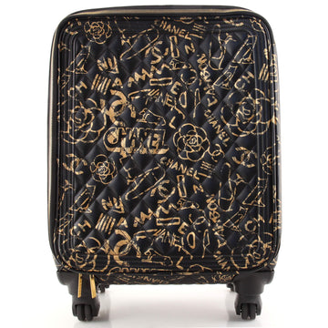 Chanel Coco Case Rolling Trolley Graffiti Quilted Calfskin