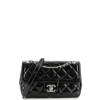 Chanel Coco Shine Flap Bag Quilted Patent Small