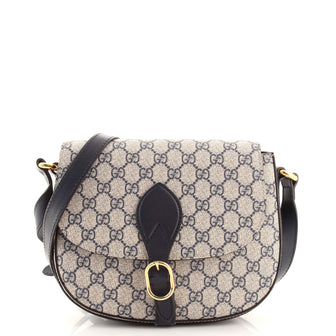 Gucci Flap Saddle Bag GG Coated Canvas Small