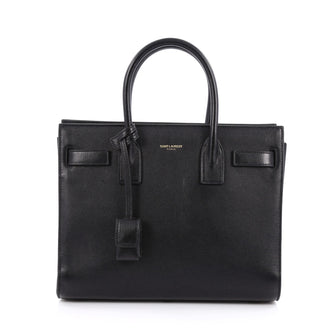 Saint Laurent Sac De Jour Handbag Leather Nano Black 1799402