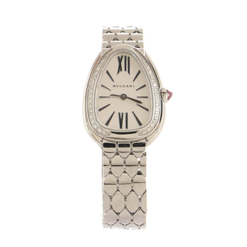Bvlgari Serpenti Seduttori Quartz Watch Stainless Steel with Diamond Bezel 25