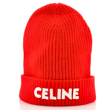 Celine Logo Letters Beanie Wool