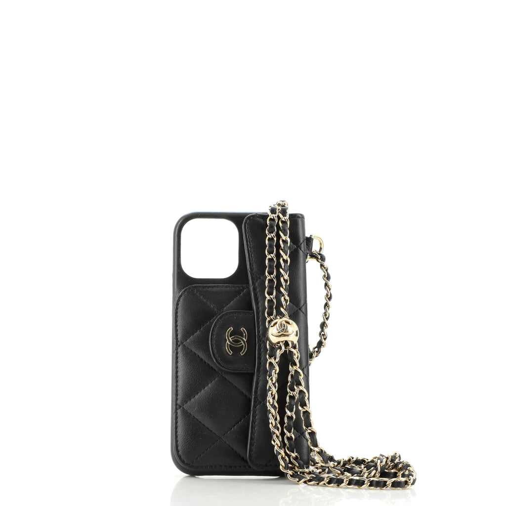 Chanel Classic Phone Case with Chain Quilted Lambskin iPhone 12 Pro 180030 Chanel Classic Phone Case with Chain Quilted Lambskin iPhone 12 Pro 180030