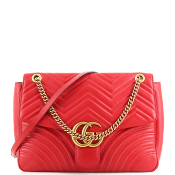 Gucci GG Marmont Flap Bag Matelasse Leather Large