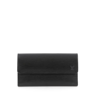 Louis Vuitton Porte Tresor International Wallet Epi  Leather Black