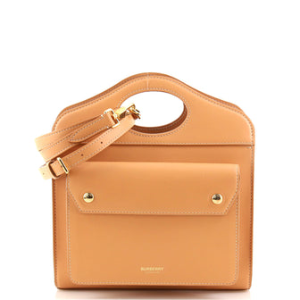Burberry Pocket Tote Leather Mini