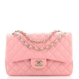 Chanel Classic Double Flap Bag Quilted Lambskin Jumbo