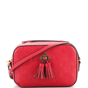 Louis Vuitton Saintonge Handbag Monogram Empreinte Leather Red 1802471