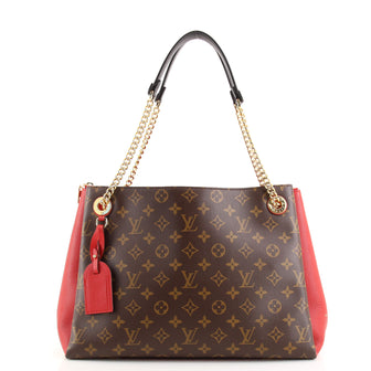 Louis Vuitton Surene Handbag Monogram Canvas with Leather MM