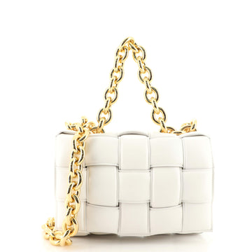 Bottega Veneta Cassette Chain Crossbody Bag Padded Maxi Intrecciato Leather