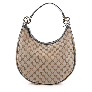Gucci Twins Hobo GG Canvas Medium Brown 1802601