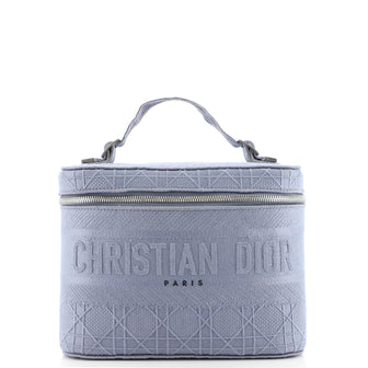 Christian Dior DiorTravel Vanity Case Cannage Embroidered Canvas