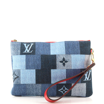 Louis Vuitton City Pouch Damier and Monogram Patchwork Denim