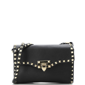 Valentino Garavani Rockstud Flip Lock Flap Bag Leather Medium