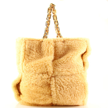 Bottega Veneta The Chain Tote Intrecciato Shearling