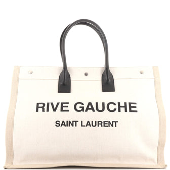 Saint Laurent Rive Gauche Shopper Tote Canvas Large