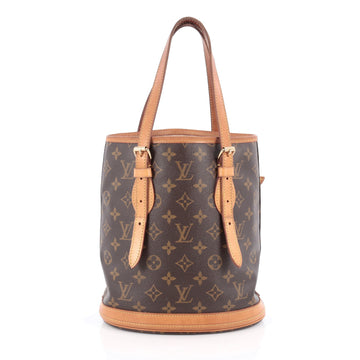 Louis Vuitton Petit Bucket Bag Monogram Canvas Brown 1803301