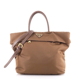 Prada Convertible Front Pocket Tote Tessuto Medium