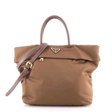 Prada Convertible Front Pocket Tote Tessuto Medium