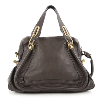 Chloe Paraty Top Handle Bag Leather Medium Brown 1804801