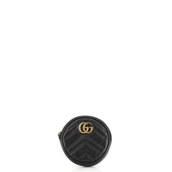 Gucci Soho Leather Round Coin Purse 337946 Brown Pony-style calfskin  ref.1114522 - Joli Closet