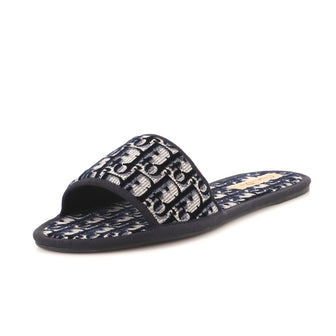 Christian Dior Women's Chez Moi Slide Sandals Oblique Velvet
