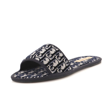 Christian Dior Women's Chez Moi Slide Sandals Oblique Velvet
