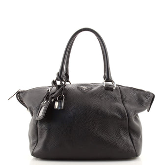 Prada Double Handle Satchel Vitello Daino Large