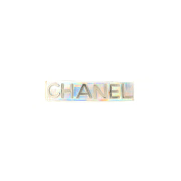 Chanel Logo Holographic Hair Barrette Resin and Metal