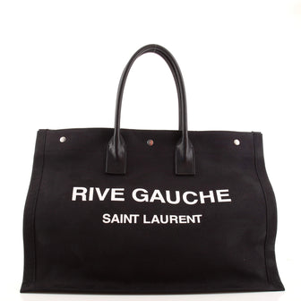 Saint Laurent Rive Gauche Shopper Tote Camo Canvas Large