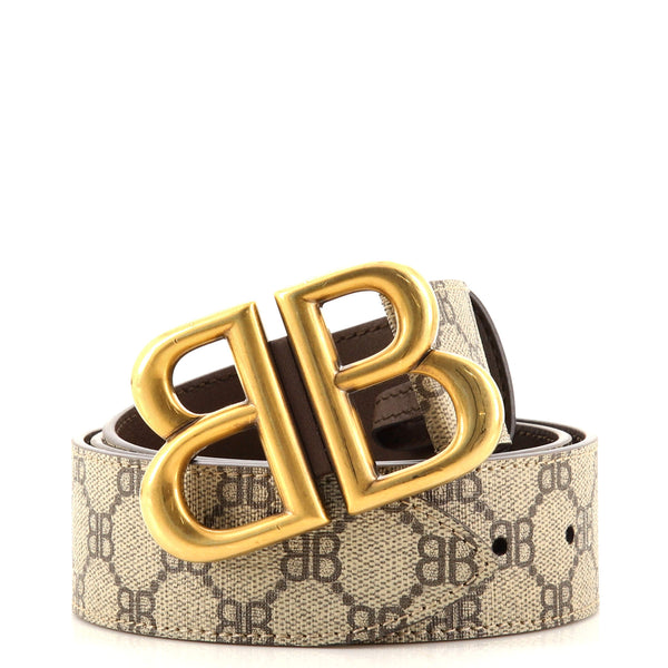 Balenciaga x Gucci The Hacker Project BB Belt BB Coated Canvas