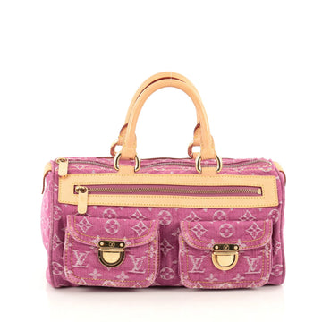 Louis Vuitton Neo Speedy Bag Denim Pink