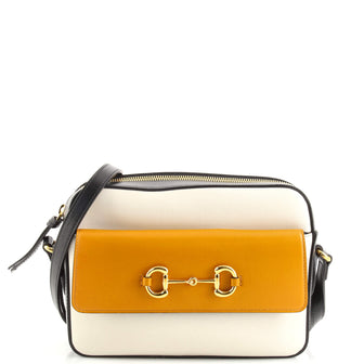 Gucci Horsebit 1955 Flap Pocket Camera Bag Leather Small