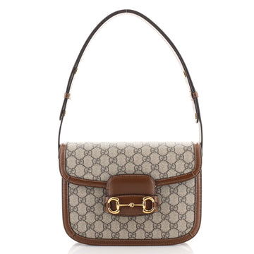 Gucci Horsebit 1955 Shoulder Bag GG Coated Canvas Small
